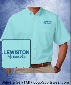 Men's Short Sleeve Stain Release Poplin - Lewiston Minnesota Design Zoom